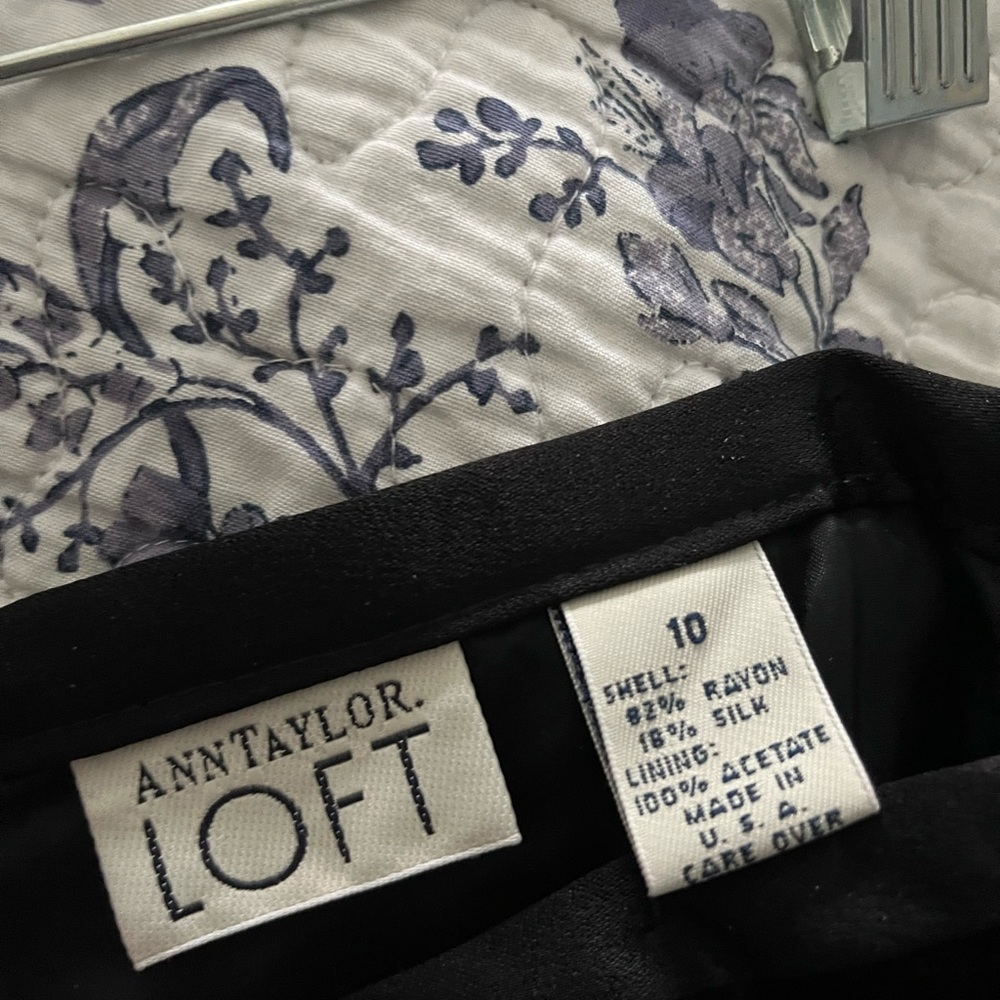 Ann Taylor Loft Vintage black velvety skirt, size 10.
